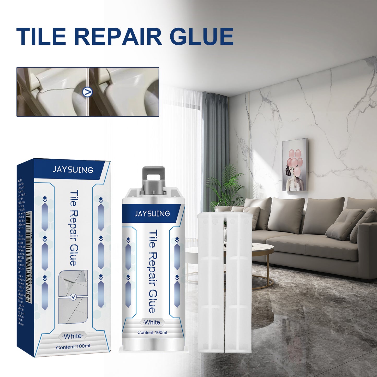 Casting Glue Household Tile Casting Repair Transparent Waterproof High Temperature Resistant Metal Plastic Welding Agent