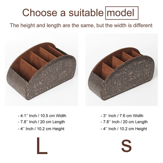 5-Slot Remote Control Holder Box - Desktop Organizer for TV, Media Player, Heater & Game Controllers