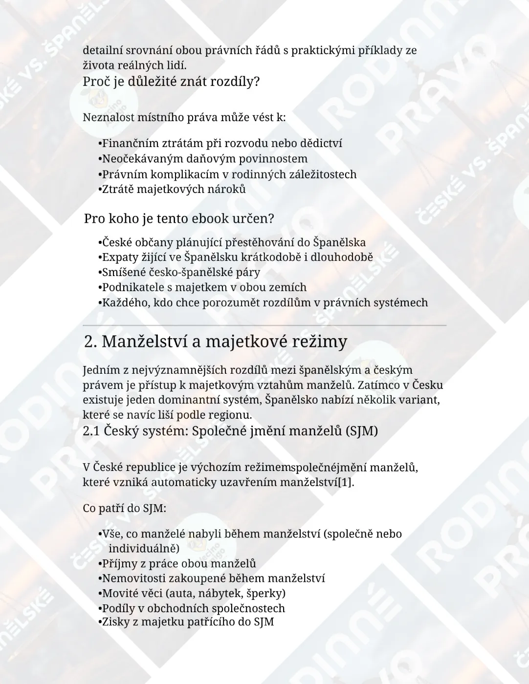 Španělské a České rodinné právo