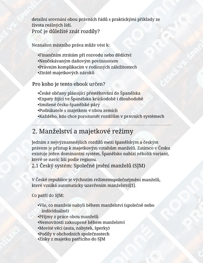 Španělské a České rodinné právo