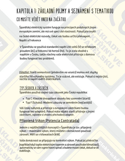 Elektrické Rozvody a Základy Elektřiny ve Španělsku