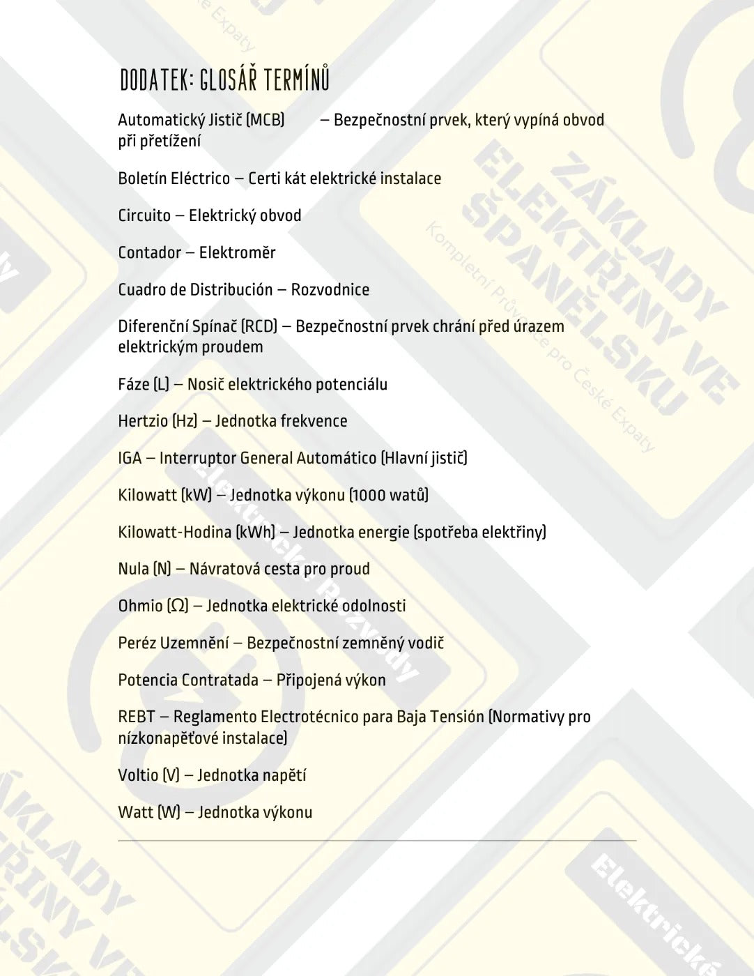 Elektrické Rozvody a Základy Elektřiny ve Španělsku