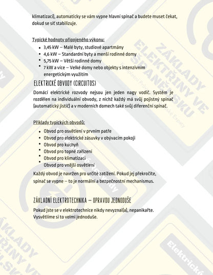 Elektrické Rozvody a Základy Elektřiny ve Španělsku