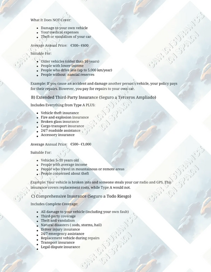 E-book Car Insurance in Spain