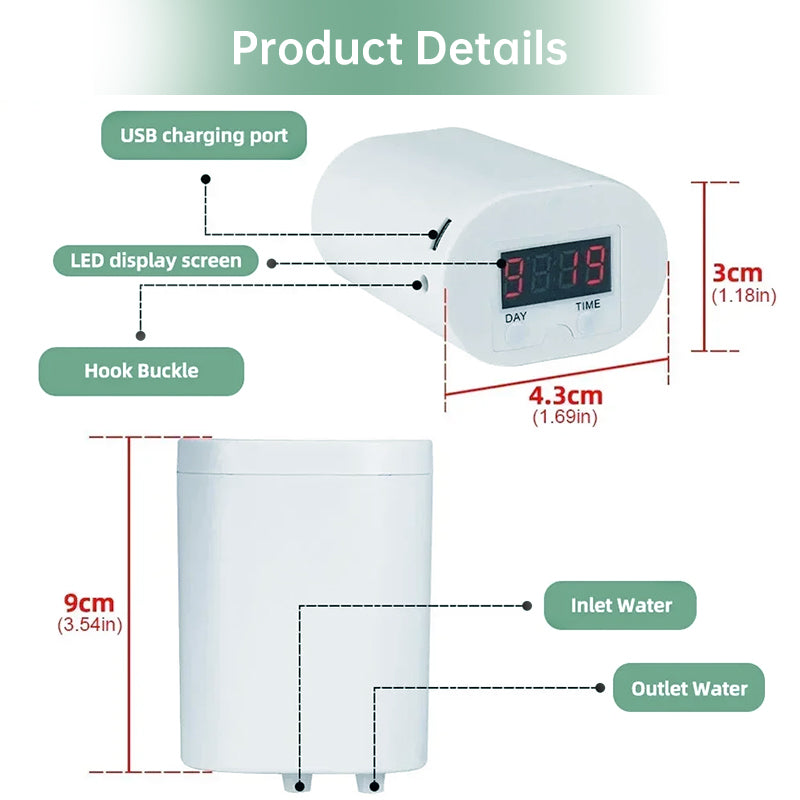 2/4/8/16 - Head Automatic Irrigation Controller, Plant & Flower Sprinklers, Drip Irrigation Kit, Potted Timer
