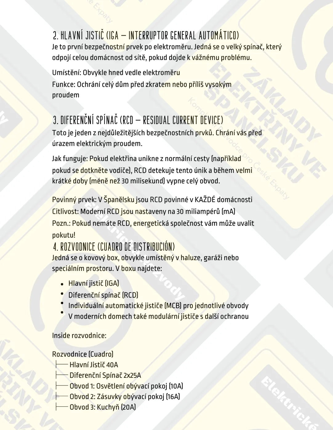 Elektrické Rozvody a Základy Elektřiny ve Španělsku