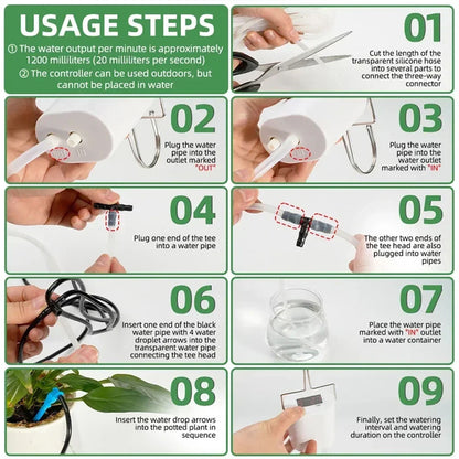 2/4/8/16 - Head Automatic Irrigation Controller, Plant & Flower Sprinklers, Drip Irrigation Kit, Potted Timer