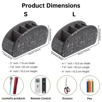 5-Slot Remote Control Holder Box - Desktop Organizer for TV, Media Player, Heater & Game Controllers