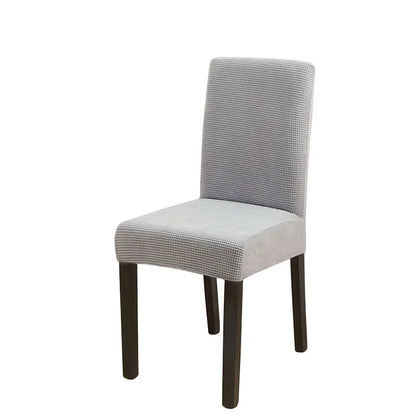 Solid Jacquard Chair Covers Spandex For Wedding Dining Room Office Banquet housse de chaise chair cover