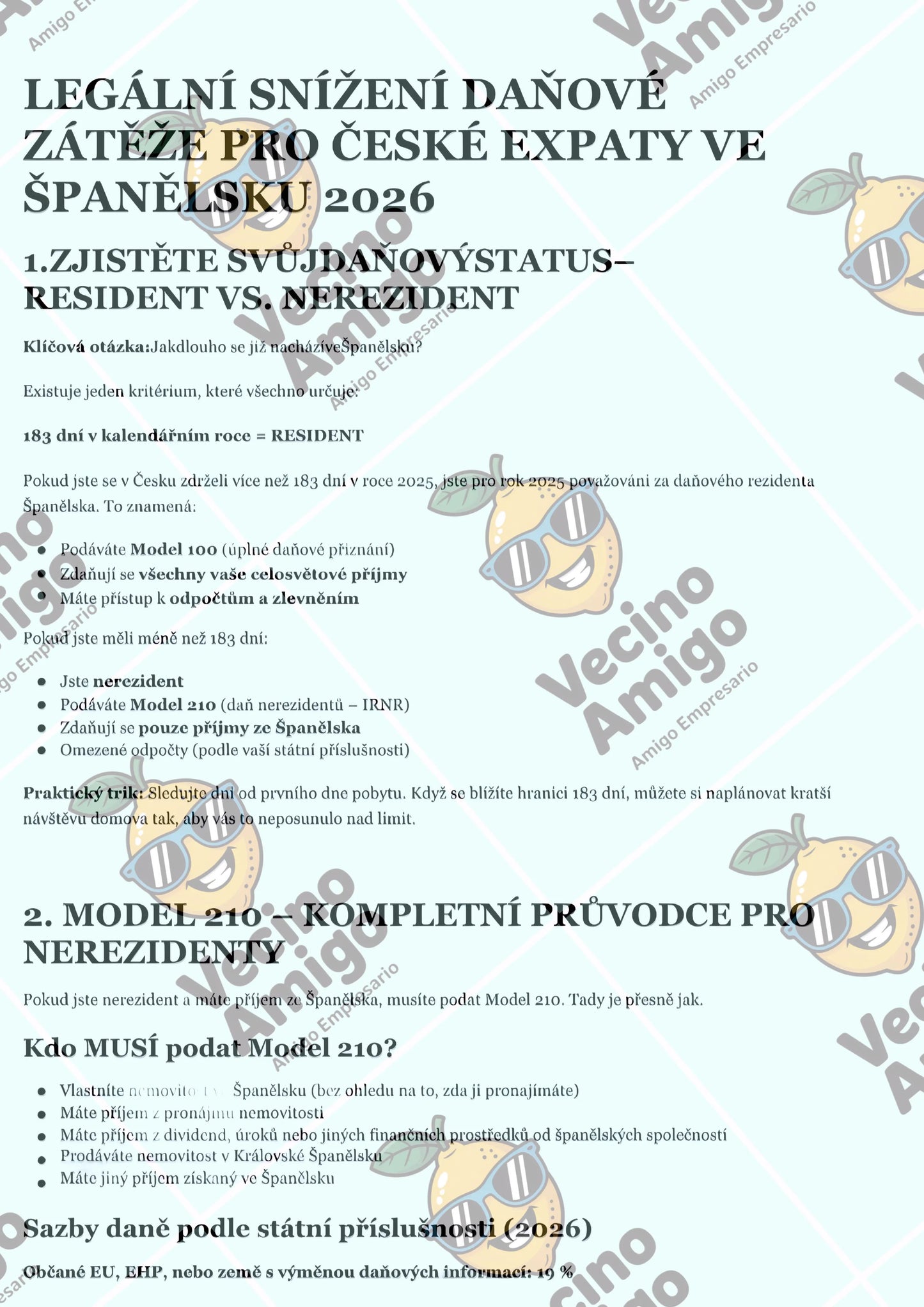 Legální daňová optimalizace 2026 – Jak legálně snížit daně ve Španělsku